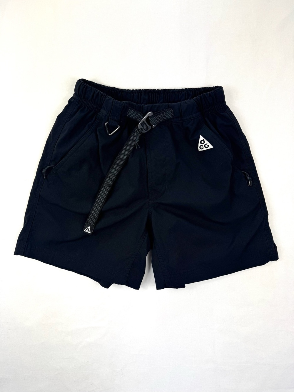 Nike ACG Woven Belted Shorts Black Trail Hike Short womens XS